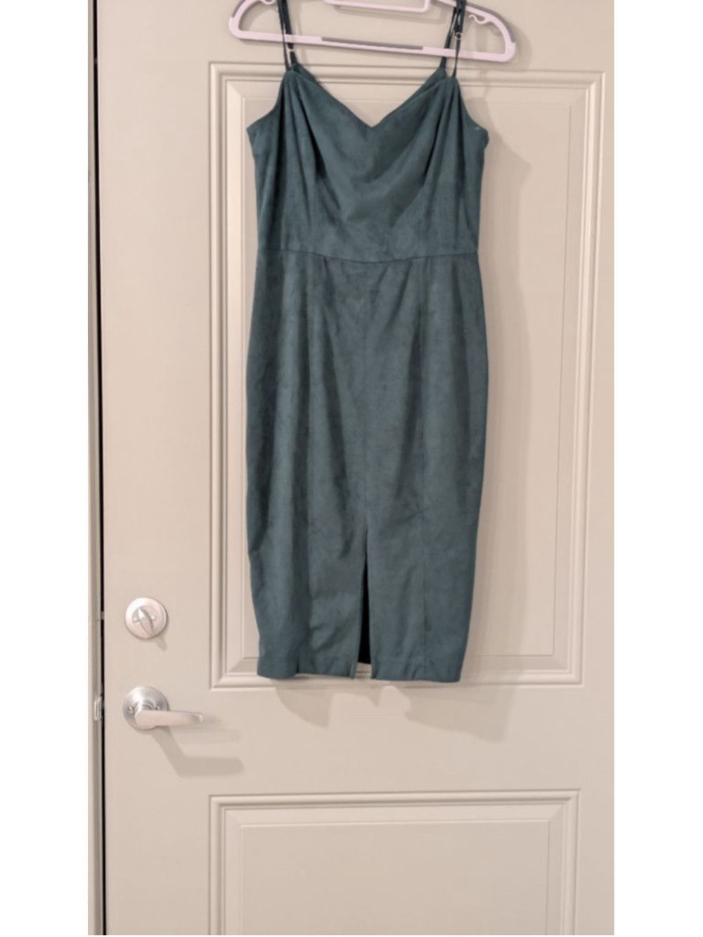 Women's I.STATE Teal Suede Midi Dress Size 6
